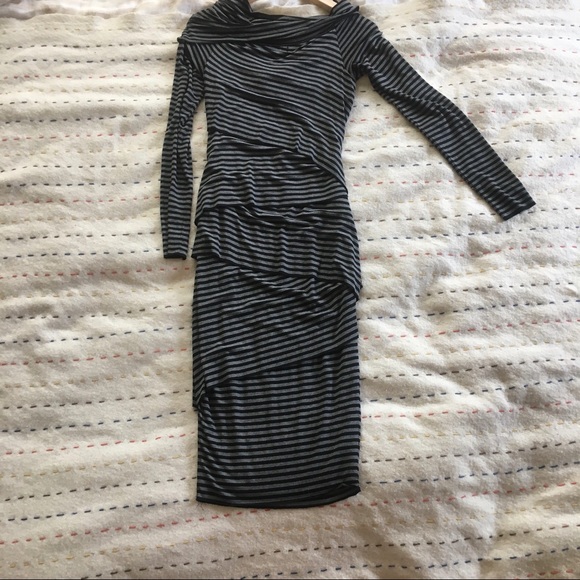Long Sleeve Stripe Dress - Picture 2 of 3